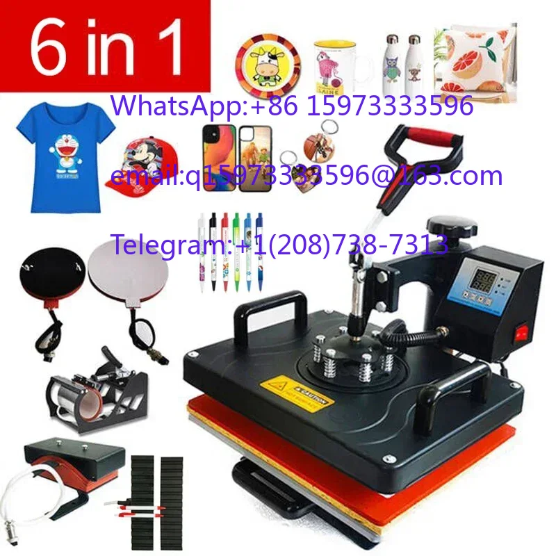Commercial Printing Press Machine - 6 in 1 복합 열 프레스