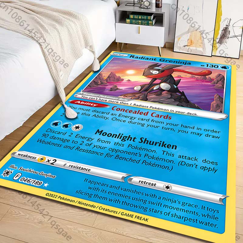 1PC 포켓몬 그레닌자 카드 프린트 카펫 거실 침실 어 - Commercial Printing Format 리뷰 및 가격