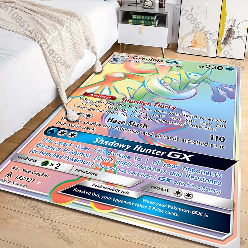 1PC 포켓몬 그레닌자 카드 프린트 카펫 거실 침실 어 - Commercial Printing Format 리뷰 및 가격