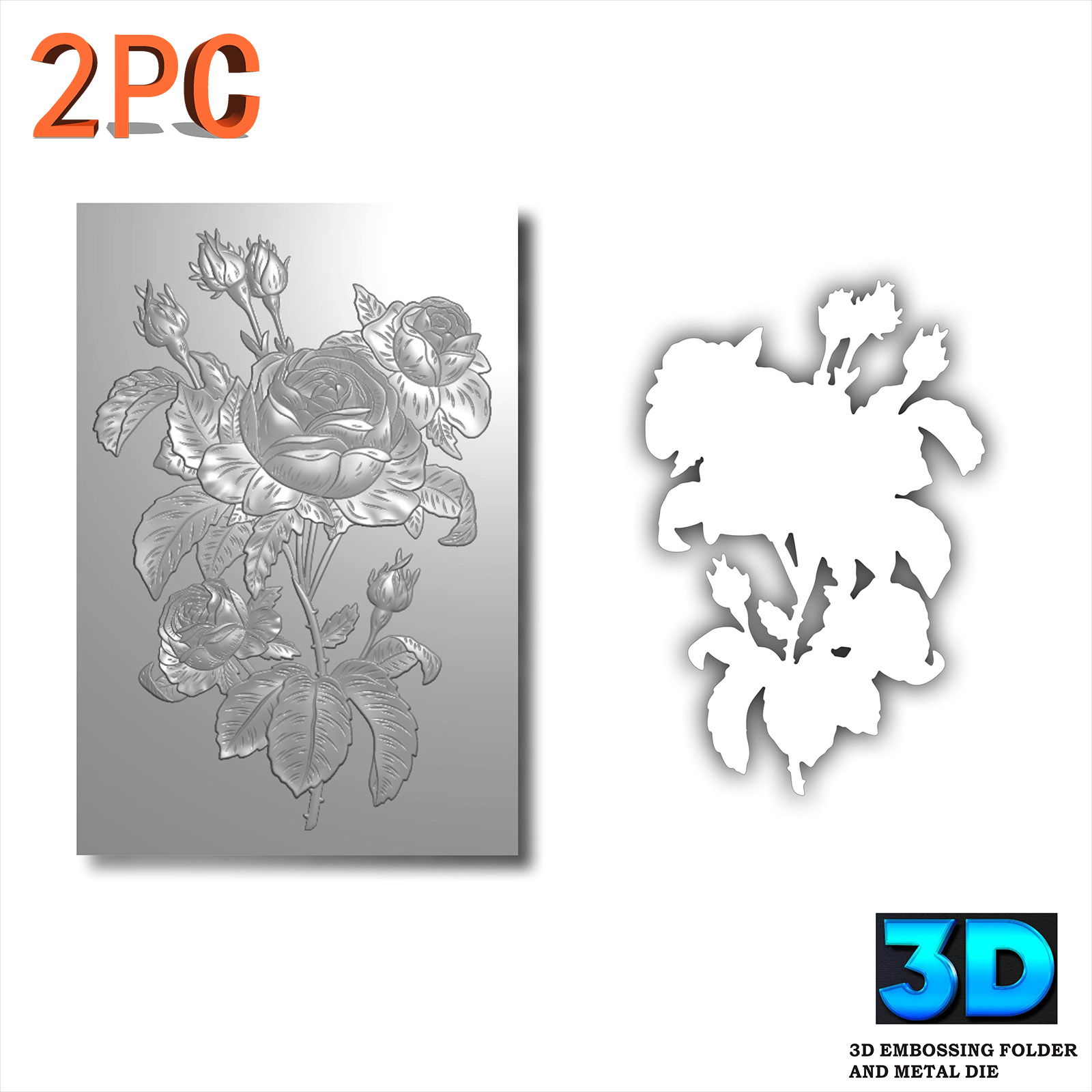로즈 아트 배경 꽃 디자인 3D 릴리프 폴더 및 커팅  - Commercial Printing Books 리뷰 및 가격