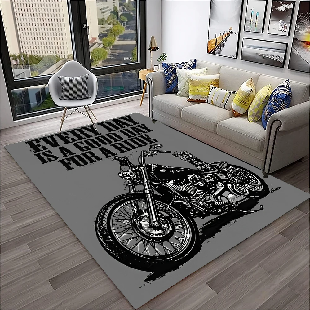 3D 레트로 오토바이 빈티지 카펫 깔개 홈 거실 침실  - Commercial Printing For Sale 리뷰 및 가격