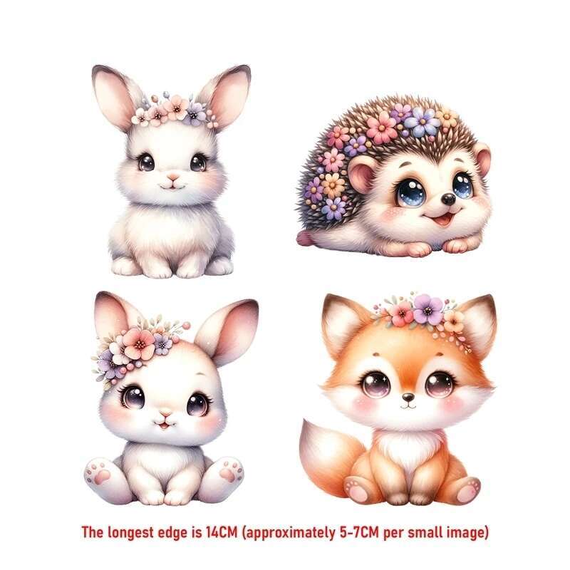 14CM 정장 귀여운 꽃 동물 여우 철 옷에 대 한 열 - Printable Heat Transfer Vinyl 리뷰 및 가격