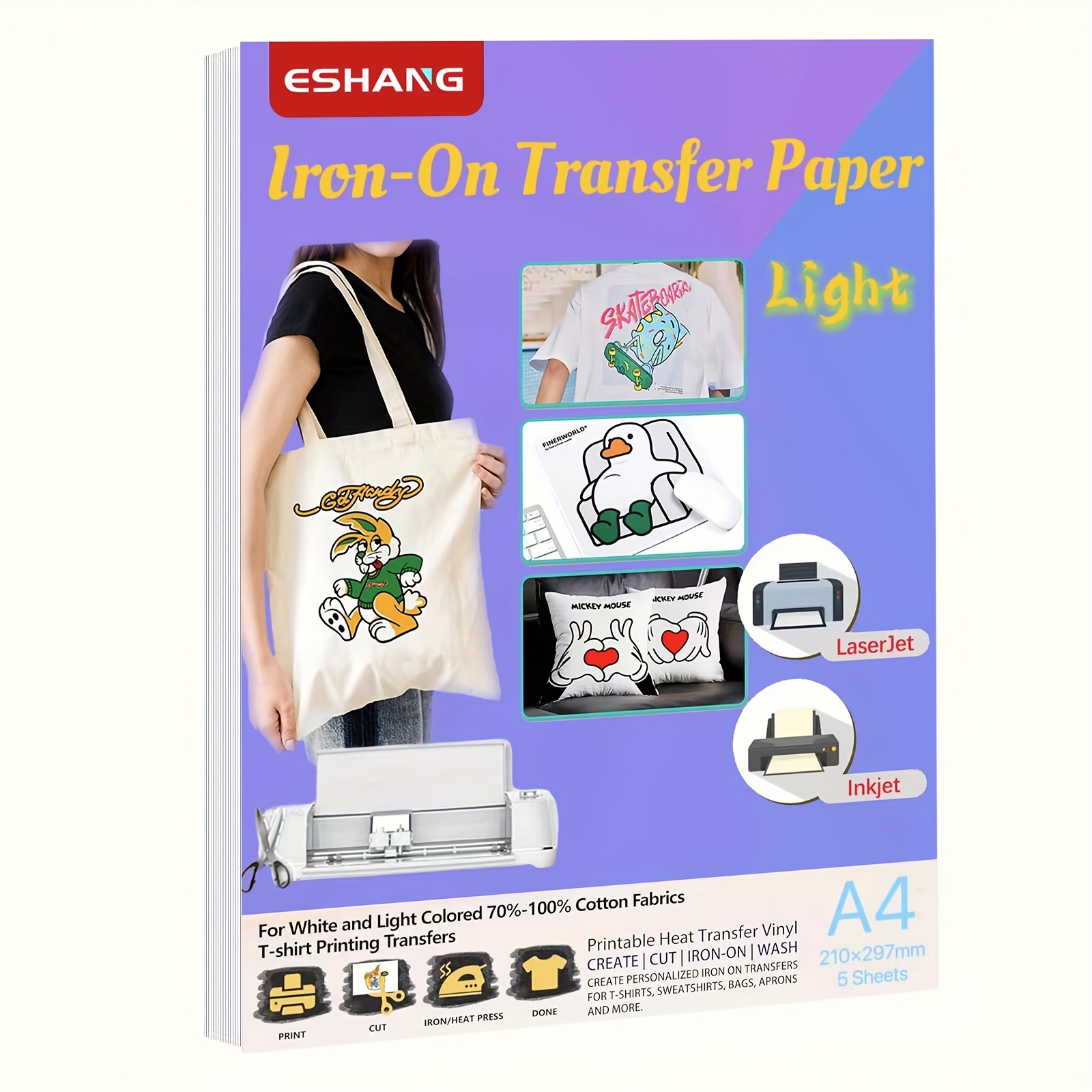A4 사이즈 열전사 용지 라이트 패브릭용 5장 인쇄 가 - Printable Heat Transfer Vinyl 리뷰 및 가격
