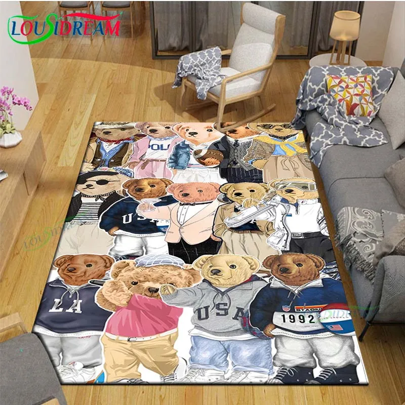 클래식 만화 핫세일 패션 곰 카펫 거실 미끄럼 방지 러 - Commercial Printing For Sale 리뷰 및 가격