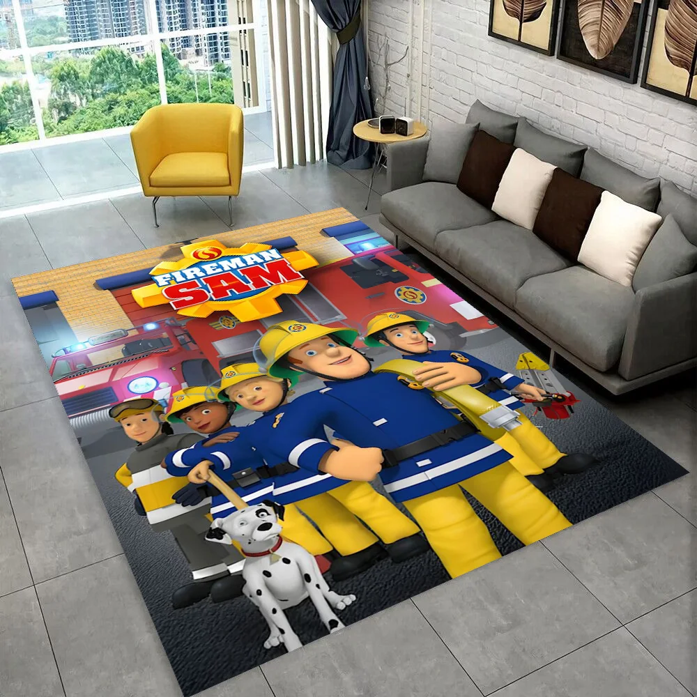 HD 만화 소방관 샘 어린이 카펫 러그 거실 침실 홈  - Commercial Printing For Sale 리뷰 및 가격